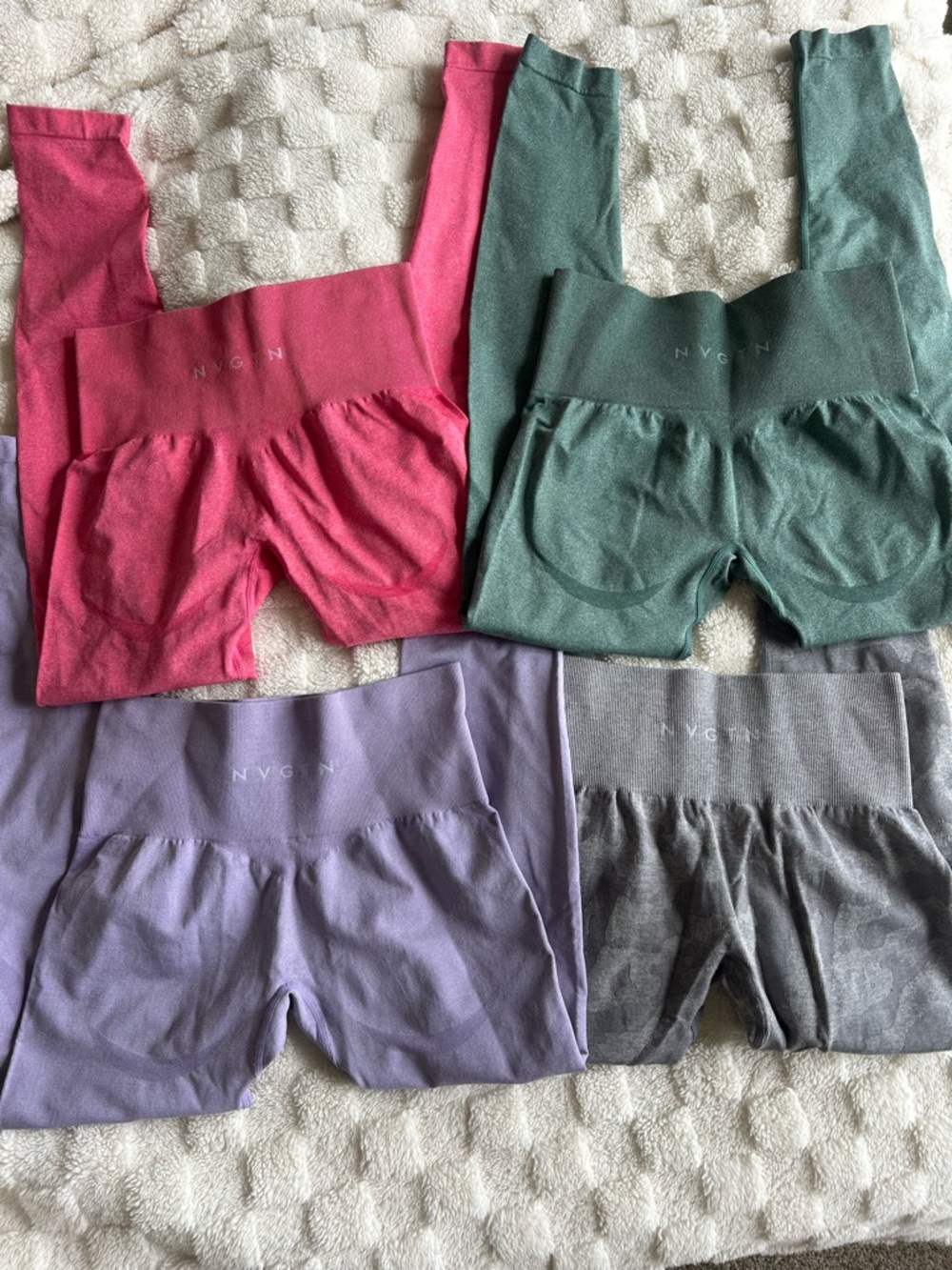 NVGTN Seamless Bundle - 3 Signature Leggings & 1 Camo Short - Size XS/S